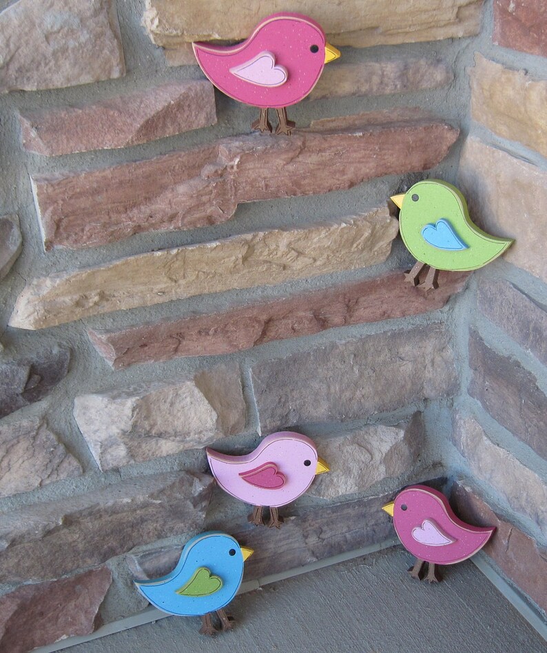 ONE four inch BIRD for wall hanging bedroom, home or girl room decor image 5