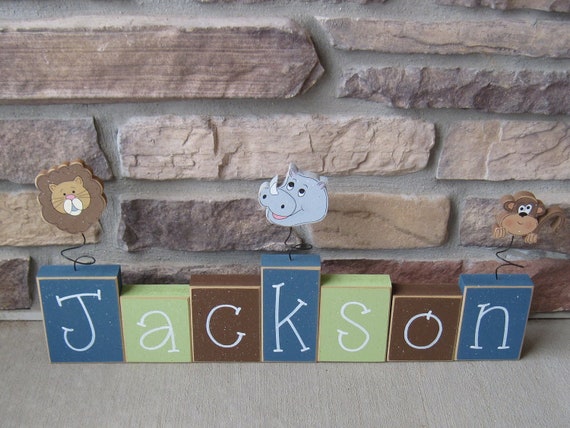Custom Name Or Word Blocks For Children Home Desk Shelf Etsy