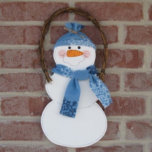 Hanging SNOWMAN for Winter, Christmas wall and door hanging decor image 2