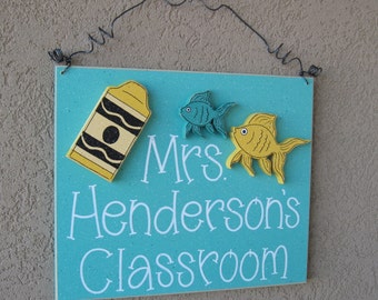 Custom Teacher Personalized Name or Word Sign for children, home, desk, shelf, decor