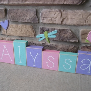 Custom Personalized  NAME or WORD BLOCKS for children, home, desk, shelf, decor