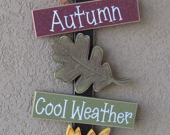 Autumn Thoughts, leaves, fall decor, , wall, door, office, and home decor