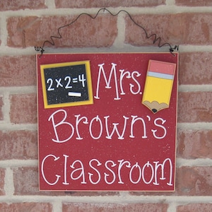 Custom Teacher Personalized Name or Word Sign for children, home, desk, shelf, decor image 5