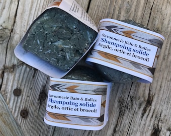 Handmade Nila Powder Solid Shampoo Bar: Activated Charcoal & Moroccan Clay