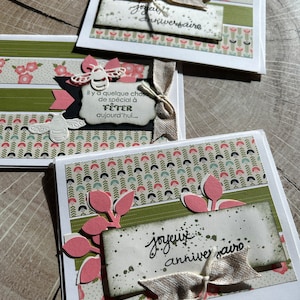 Cartes de souhait, artisanale, fait main, handmade card, merci, thank you, 3 cartes