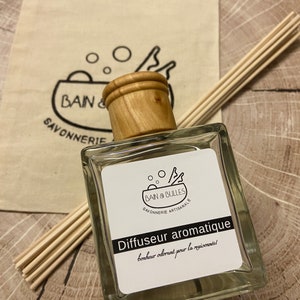 Diffuseur aromatique avec bâton de rotin de bambou, parfum de maison, reed diffuser, house perfume, home fragrance image 1