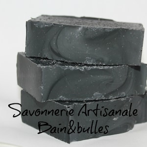 Savon  Le charbonnier, peaux grasses, charbon activé biologique, organic activated charcoal soap, nettoyant
