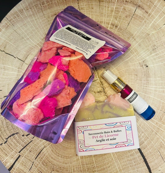 Ensemble Petite fille, article de bain, savon doux, licorne, chat, ananas, mouton, eau parfumée