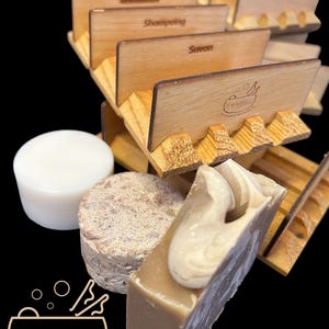 Handmade Cedar Wood Soap Dish: Double Size with Separator