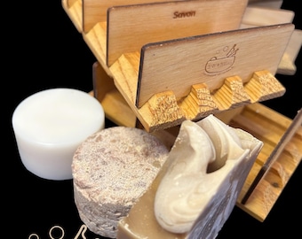 Handmade Cedar Wood Soap Dish: Double Size with Separator