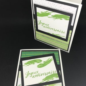 Cartes de souhait, artisanale, fait main, handmade card, blank, sans texte, merci, thank you, lot de 8 cartes image 8