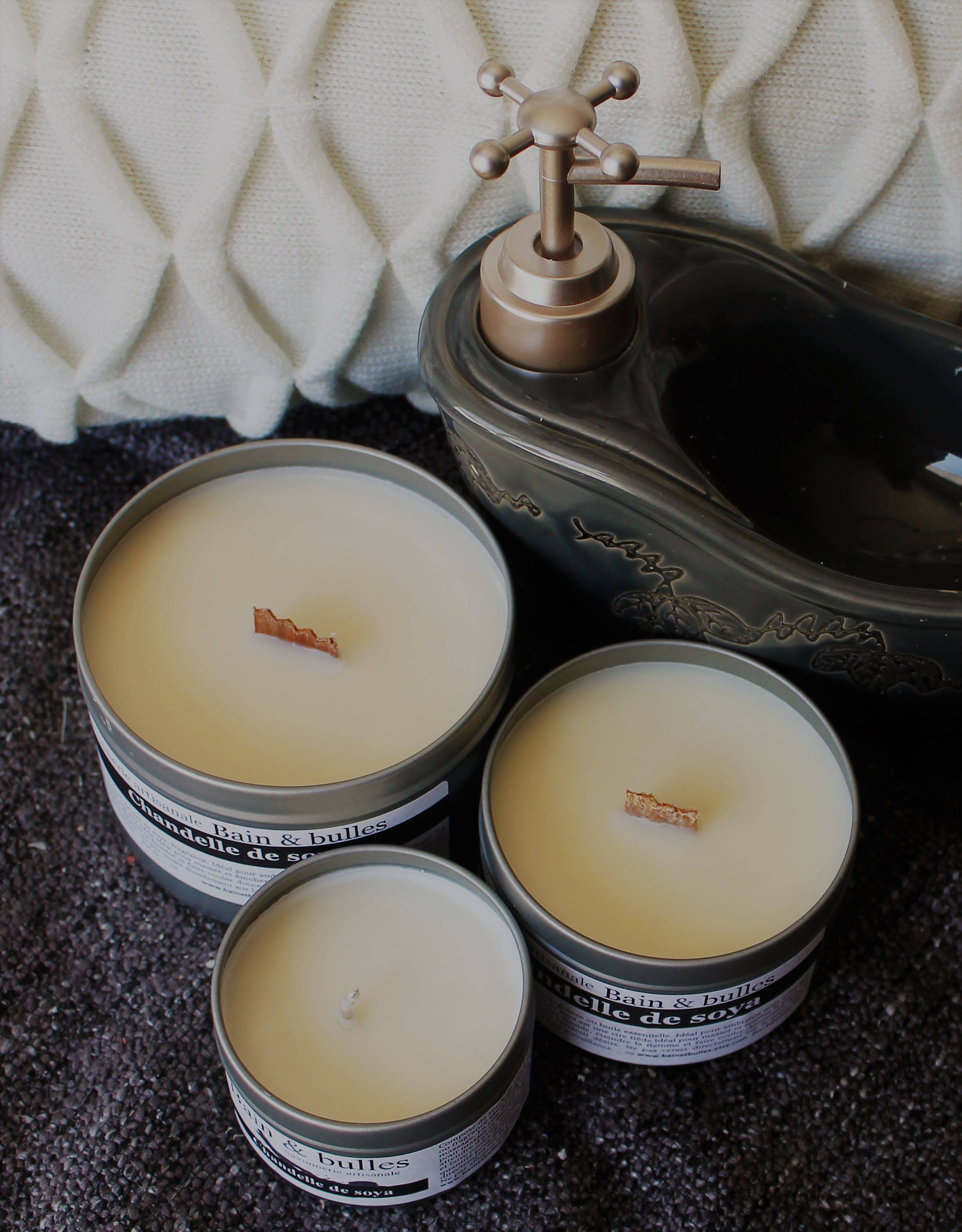 Chandelle 8oz de cire de soya massage candle format moyen Etsy 日本