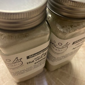 Shampoing sec, dry shampoo, argile, poudre de Shikakai, rhassoul, ortie, fait main, naturel, zéro dechet image 3