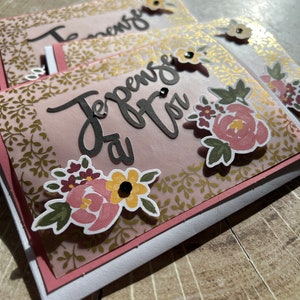 Cartes de souhait, artisanale, fait main, handmade card, merci, thank you, 3 cartes