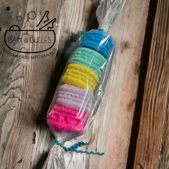 Bombe De Bain Macaron Effervescente, Petite Bombe De Bain Multicolore,  Bathbomb, Enfant, Kids, 