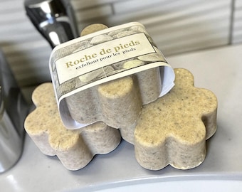 Savon Roche de pieds, pieds rugueux, exfoliant, style pierre ponce, pieds doux