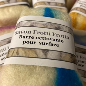 Savon du pays, nettoyant, frotti frotta, crème récurante solide, zéro-déchet, multi surfaces, savon de ménage image 2