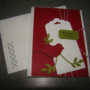 Cartes de souhait, artisanale, fait main, handmade card, blank, sans texte, merci, thank you, lot de 8 cartes image 6