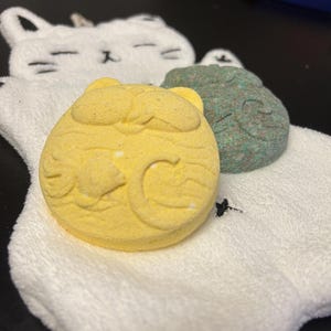 Ensemble cadeau de fête, toute occasion, article de bain, savon doux, fruité, chat afbeelding 9