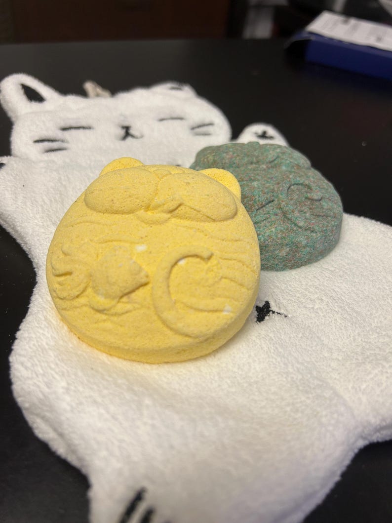Ensemble cadeau de fête, toute occasion, article de bain, savon doux, fruité, chat afbeelding 9
