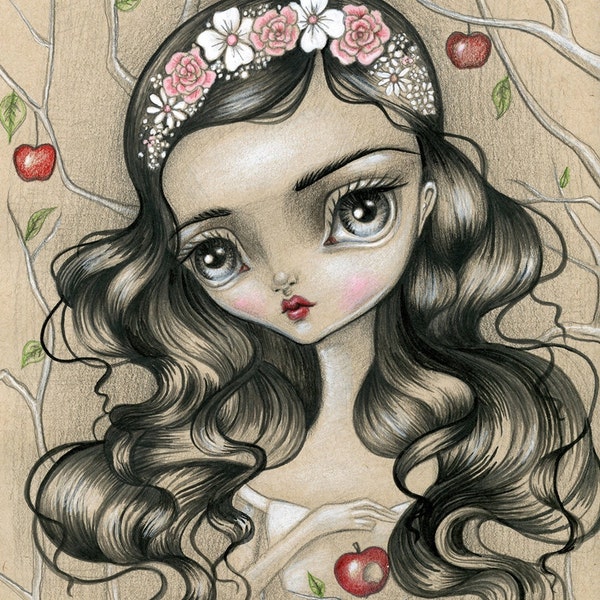 8x10 Fine Art Print-Snow White