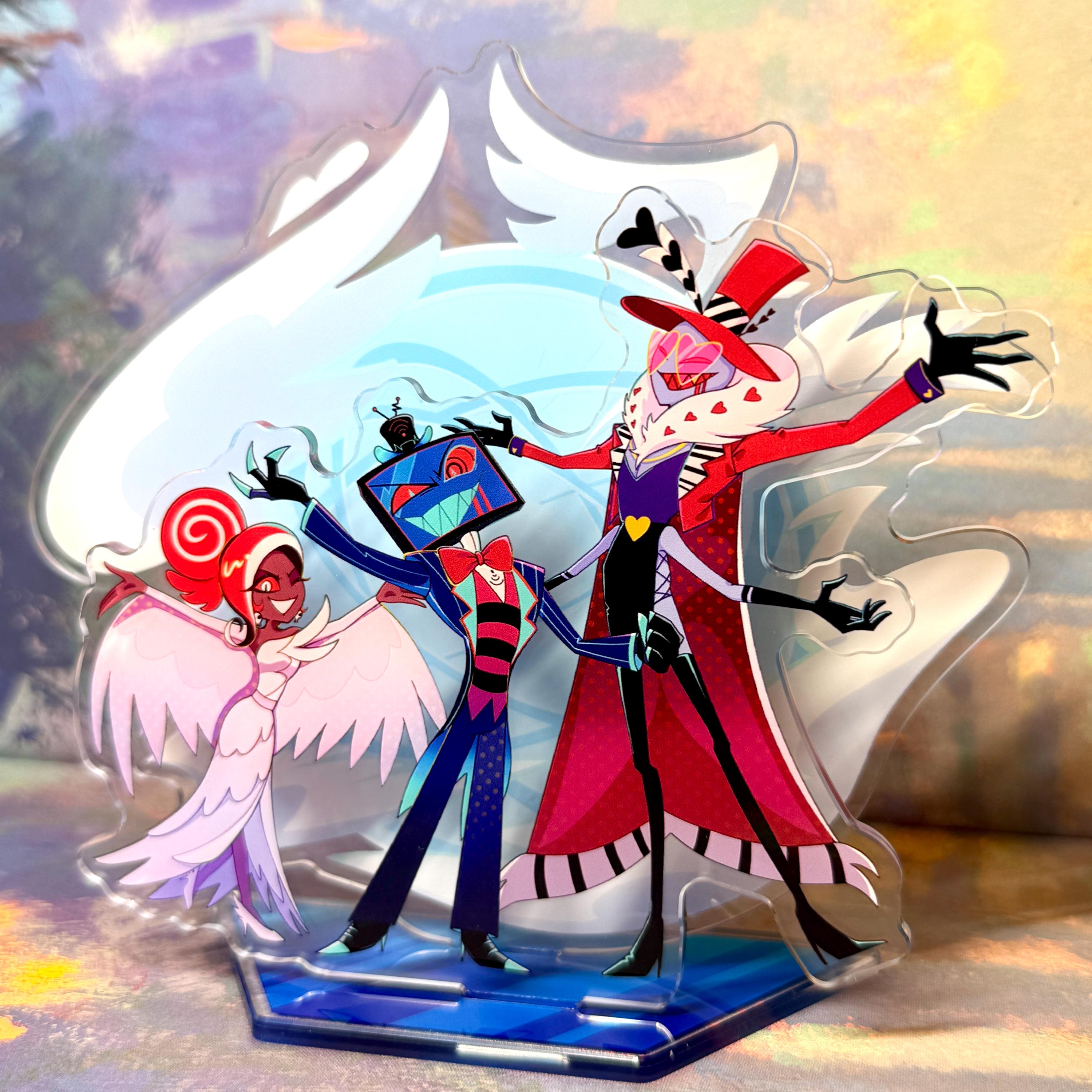 Hazbin Hotel Vees 回転式ファンアクリルスタンド、Voxtek ファンダム