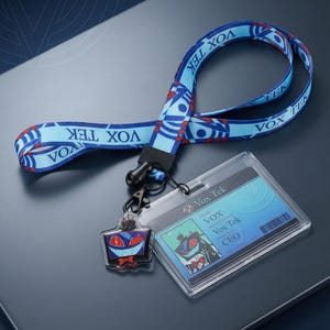 Manga de tarjeta de identificación Alastor Vox Lanyard, decoración de cosplay del hotel Hazbin, regalo de Alastor Vox