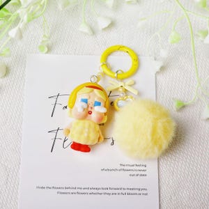 Crybaby Ball inspiriert Schlüsselanhänger Charme, Crybaby Mädchen Taschenanhänger, Baby Anhänger, Hase, girly, niedlich