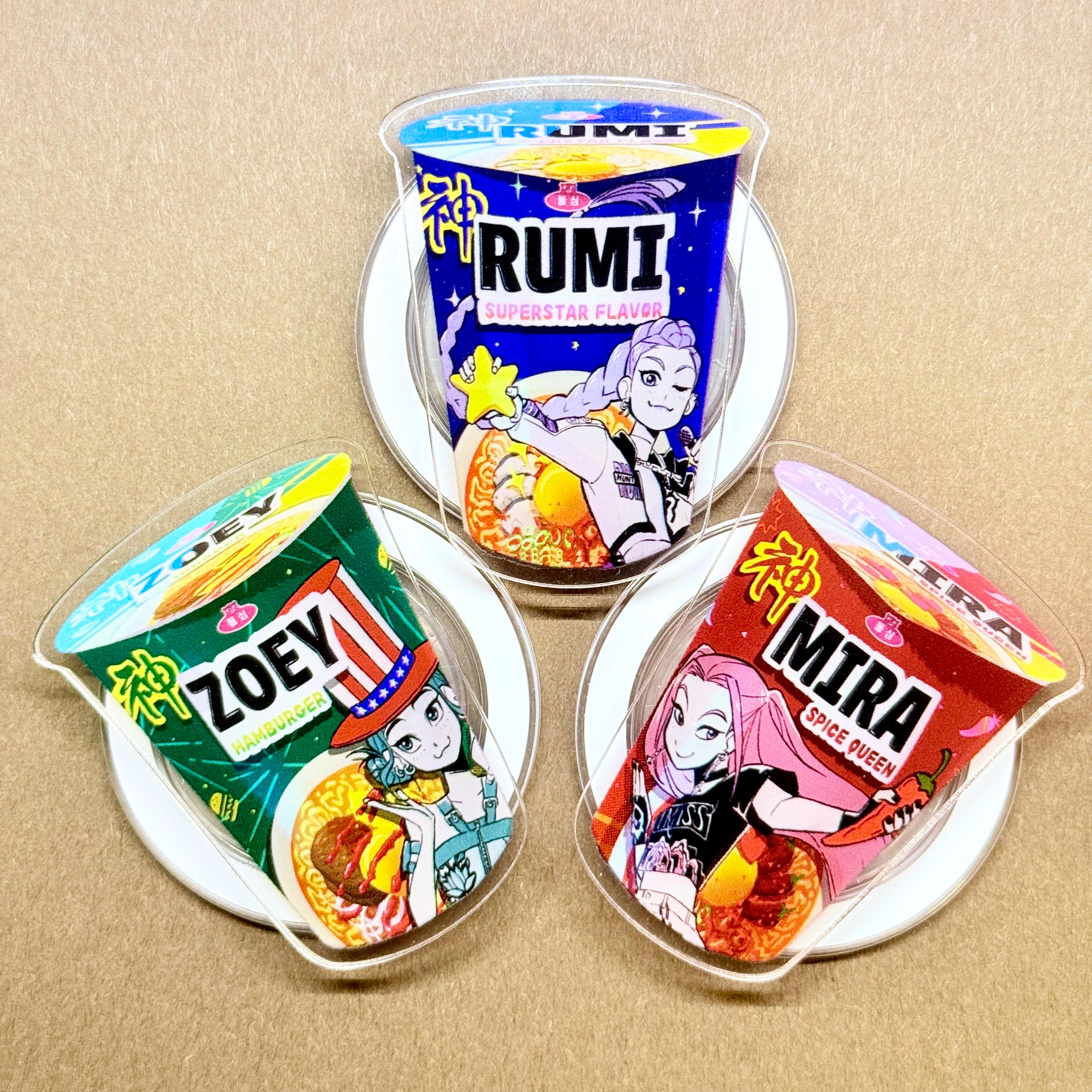 Kpop Demon Huntrix Cup Noodles Magsafe Phone Grip Charms, Kpop