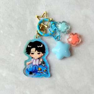 Kpop Demon Jinu Derpy Tiger Sussie Inspired Keychain charms,  Kpop Hunter Saja Boys keychain Charm Gifts