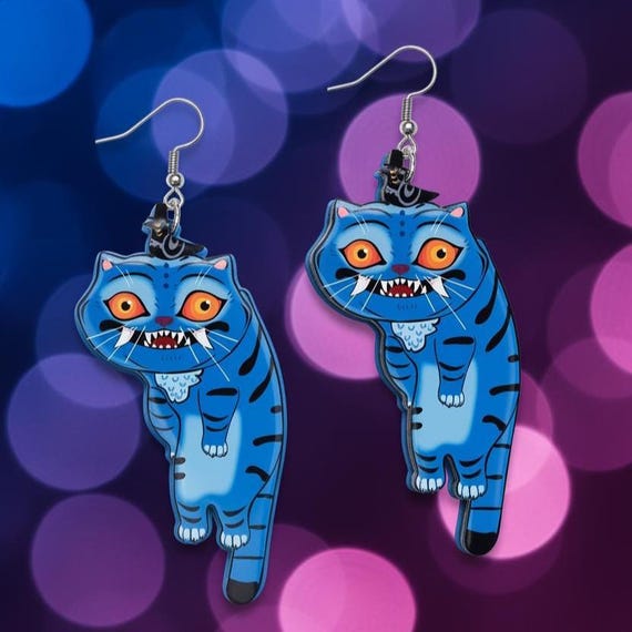 Derpy Tiger Sussie Inspired Earrings charms, Cosplay Charm Gifts