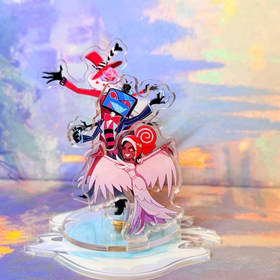 Hazbin Hotel Vees 回転式ファンアクリルスタンド、Voxtek ファンダム