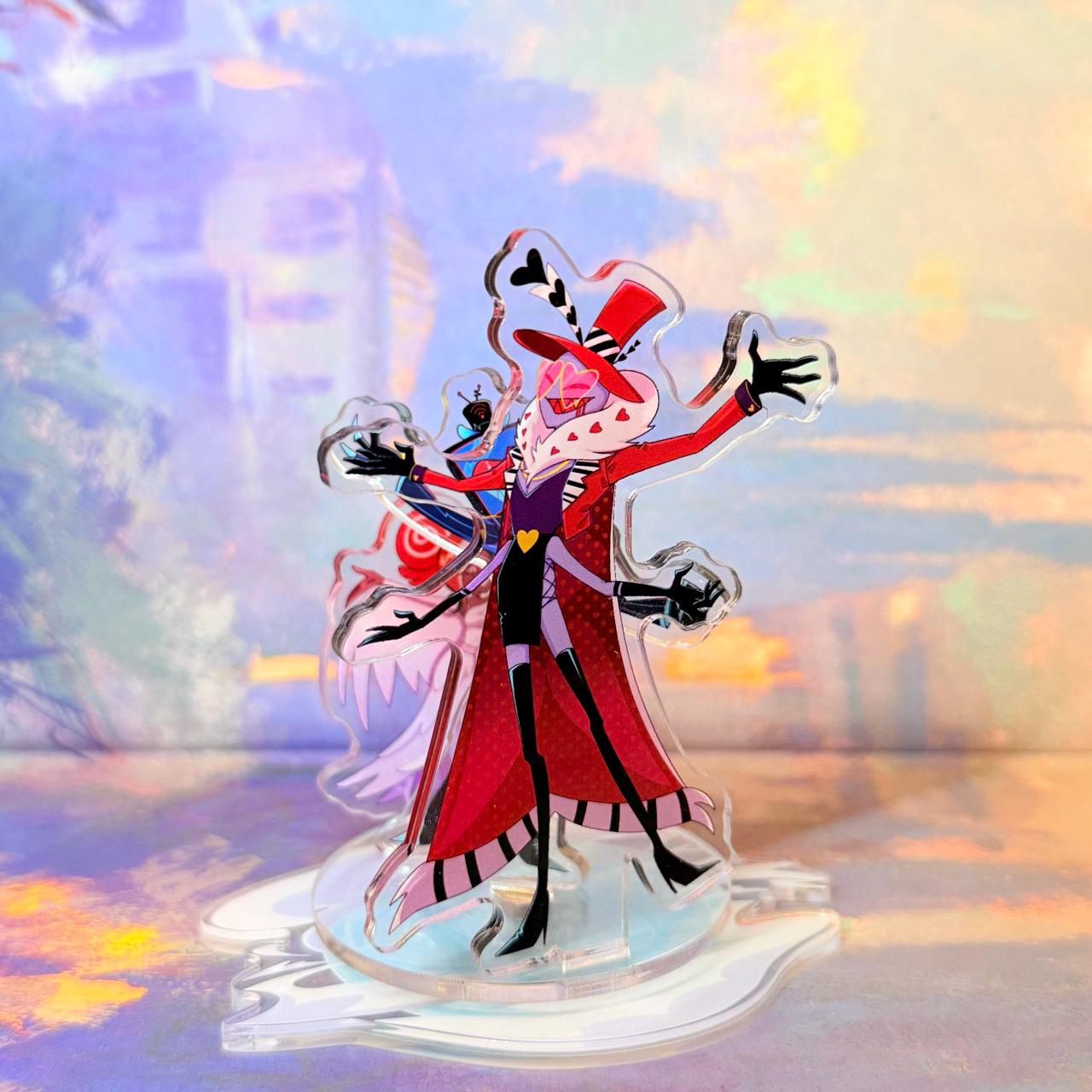 Hazbin Hotel Vees 回転式ファンアクリルスタンド、Voxtek ファンダム
