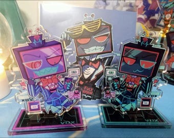 Hazbin Hotel Vees 回転式ファンアクリルスタンド、Voxtek ファンダム