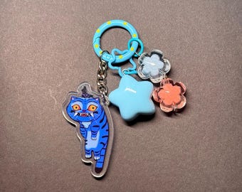 Kpop Demon Derpy Tiger Sussie Inspired Keychain charms,  Kpop Hunter Saja Boys keychain Charm Gifts