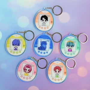 Kpop Demon Saja Boys Keychain charm,  Kpop Hunter Charm Gifts, Jinu, Baby, Abby, Mystery, Romance Tamagotchi Keychain