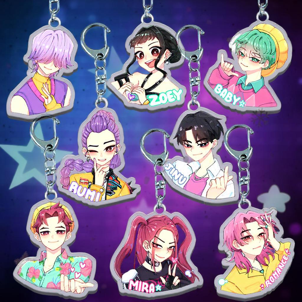 Kpop Demon Keychain charm,  Kpop Hunter Huntrix Charm Gifts, Rumi, Jinu, Baby, Abby, Mystery, Romance, Zoey, Mira