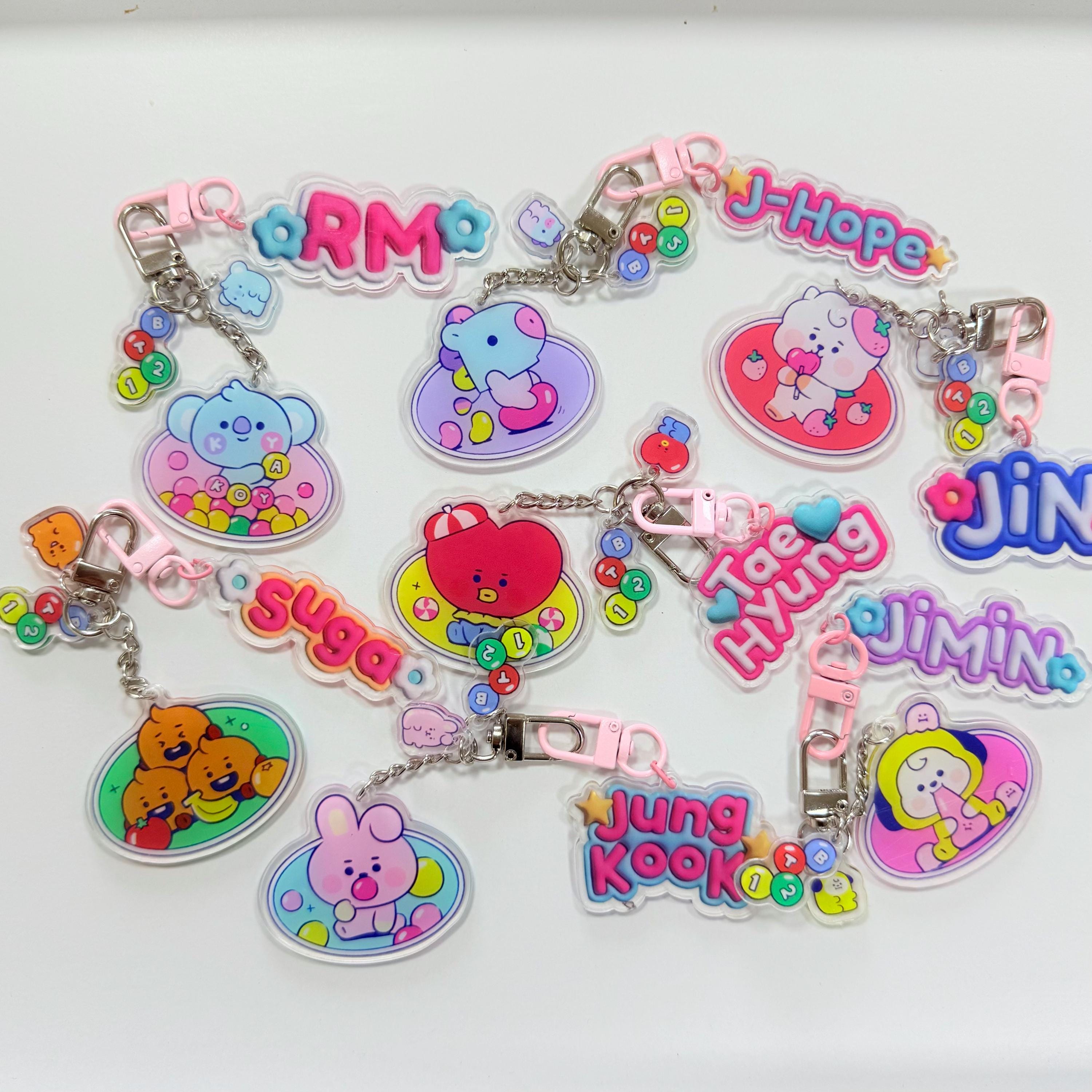 防弾少年団(BTS) - RJ 仁寺洞限定バッグチャーム BT21 BABY LEATHER METAL KEYRING 【送料無料】 公式グッズ