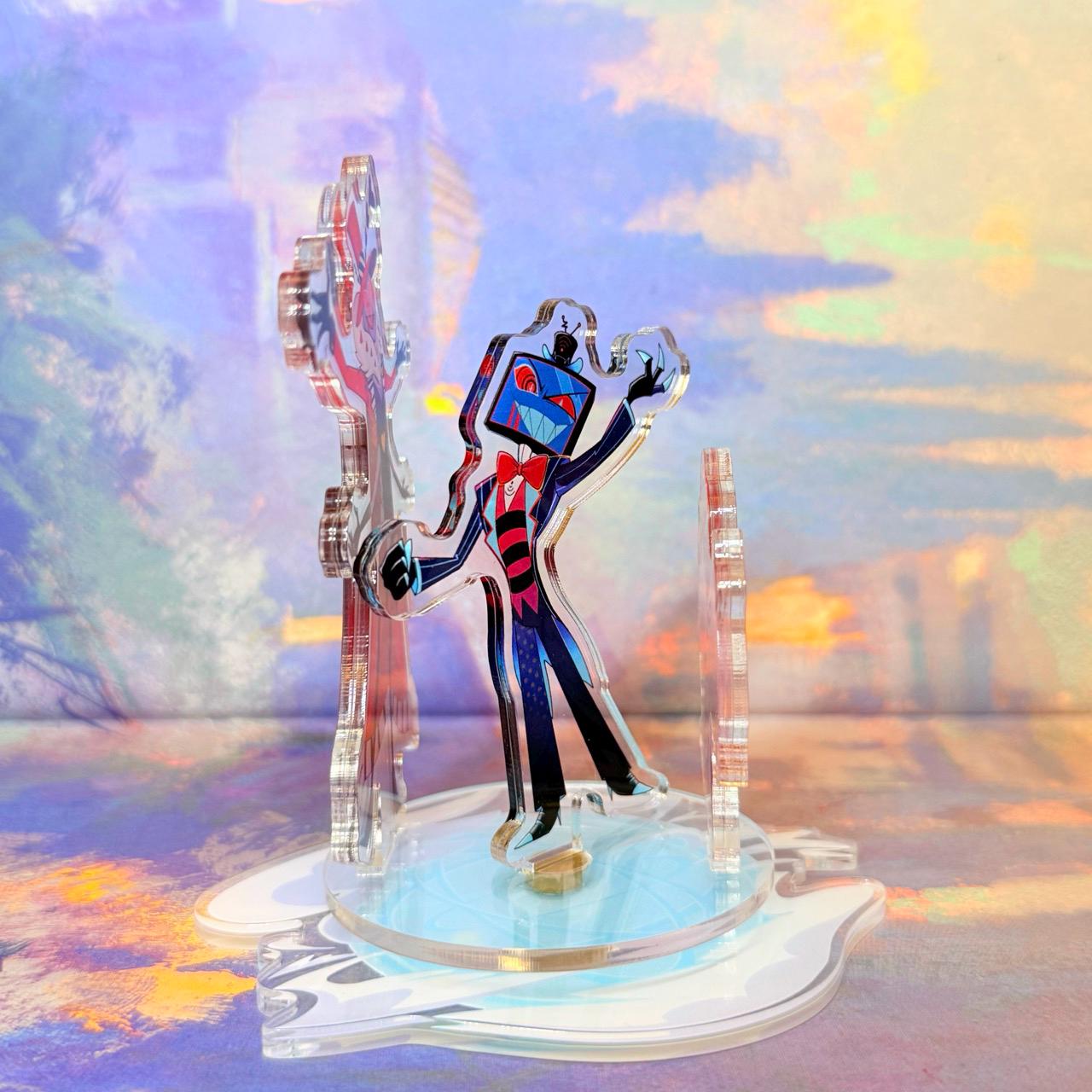 Hazbin Hotel Vees 回転式ファンアクリルスタンド、Voxtek ファンダム