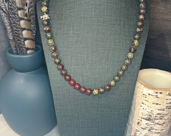 Dragon Blood Jasper Beaded Necklace
