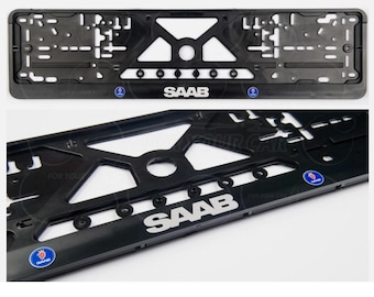 2 X Fits SAAB European License Number Plate Frame Holder