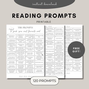 Bookish Game TBR Jar Prompts Printable Ideas to Read TBR Prompts Reader Gift Book Lover Fun Reading Game Reading Challenge Introvert Hobby