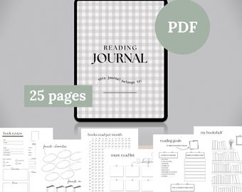 Printable Book Tracker, Cozy Reading Journal, Review Pages (PDF Download, 25 Pages
