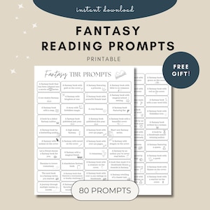 Fantasy TBR Jar Prompts, Bookish Reading Challenge (Digitaler Download)