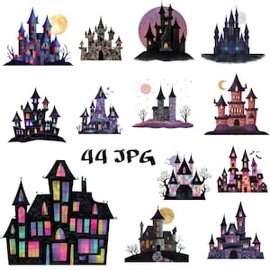 vampire castle clipart, vampire castle jpg, Digital Image, High Quality - Instant Download