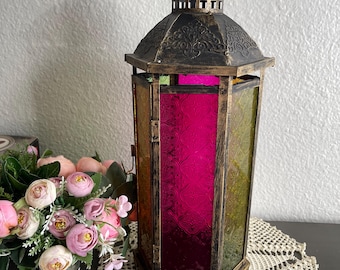 Metal Lanternn - Vintage Country Home Decor - Candle Lantern