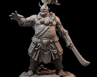 Ogre Mage-harsminiatuur: 8K+ TTRPG en DnD Mini