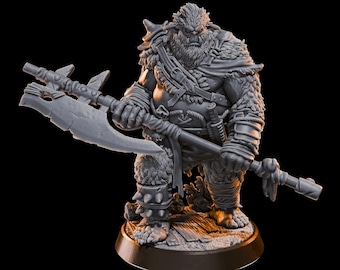 8K Resin Bugbear Champion Miniature: TTRPG DnD Tabletop RPG