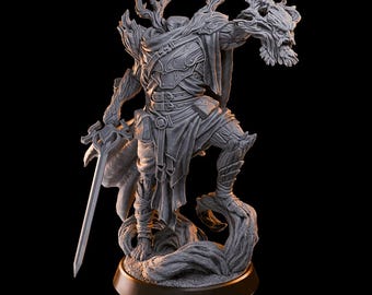 Green Knight-harsminiatuur: 8K TTRPG DnD Mini