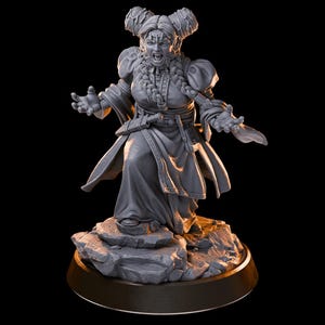 8K Resin Dwarf Cleric Miniature: TTRPG Fantasy RPG Mini